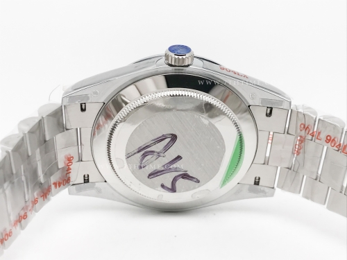 DayDate 40mm 904L Flt SS/SS Grn/Rm/Stk GMF A2836