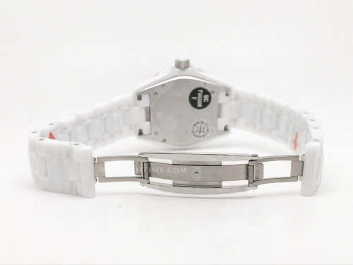 XHANEL J-12 38mm Wht CER/CER Wht/Pink Num Dia HTF A2892