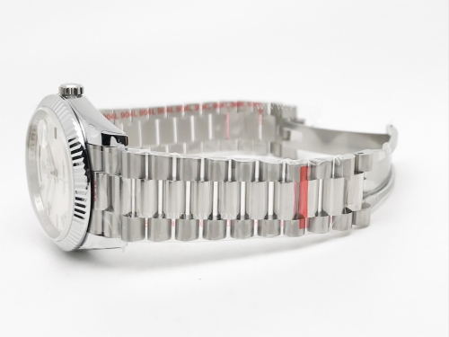 DayDate 40mm 904L Flt SS/SS Silv/Rm/Stk GMF A2836