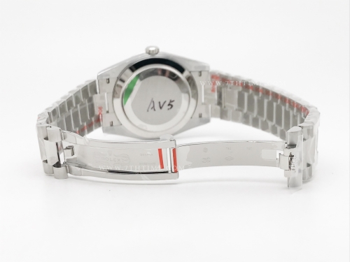 DayDate 40mm 904L Flt SS/SS Silv/Rm/Stk GMF A2836