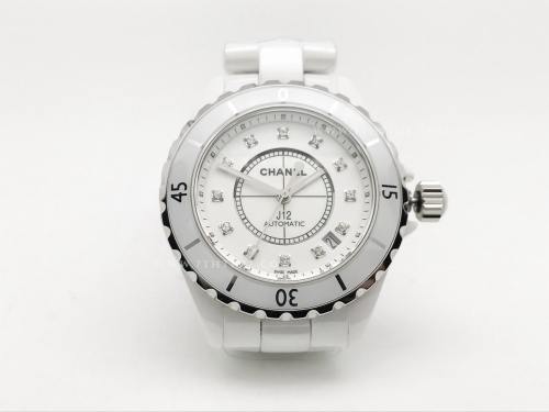 XHANEL J-12 38mm Wht CER/CER Wht/Dia HTF A2892