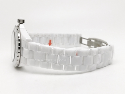 XHANEL J-12 38mm Wht CER/CER Wht/Dia HTF A2892