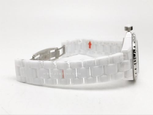 XHANEL J-12 38mm Wht CER/CER Wht/Num HTF A2892