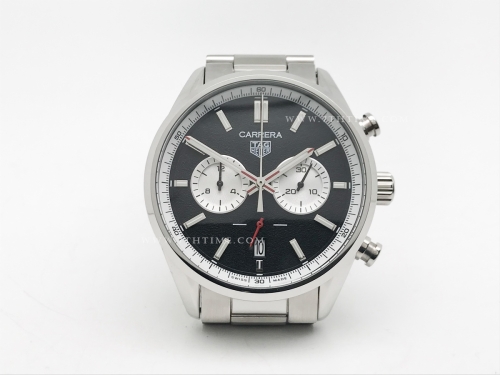 Carrera Chrono 42mm SS/SS Blk/Wht A8F VK63A