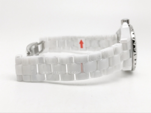 XHANEL J-12 33mm Wht CER/CER Wht/Dia HTF Qtz