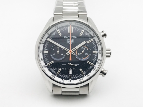 Carrera Chrono 42mm Wht SS/SS Blue/Blue A8F VK63A