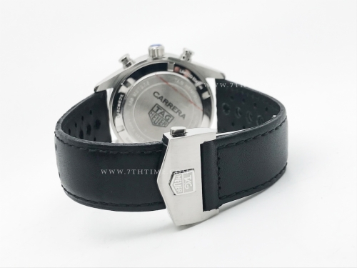 Carrera Chrono 42mm Wht SS/LE Wht/Blk A8F VK63A