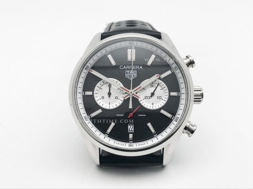 Carrera Chrono 42mm Wht SS/LE Blk/Wht A8F VK63A