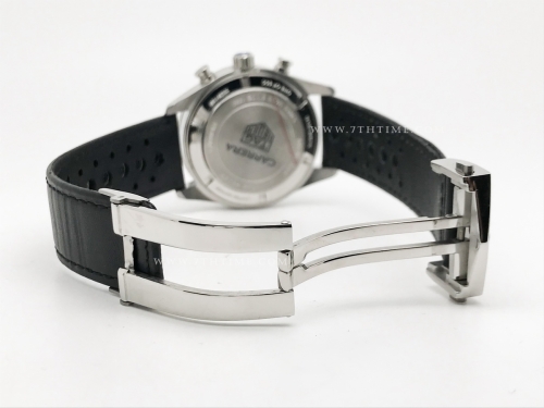 Carrera Chrono 42mm Wht SS/LE Blk/Blk A8F VK63A