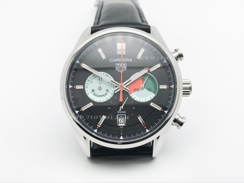 Carrera Chrono 42mm Blk SS/LE Blk/Col A8F VK63A