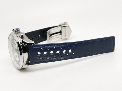 Carrera Chrono 42mm Wht SS/LE Blue/Wht A8F VK63A