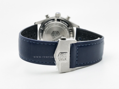Carrera Chrono 42mm Wht SS/LE Blue/Wht A8F VK63A