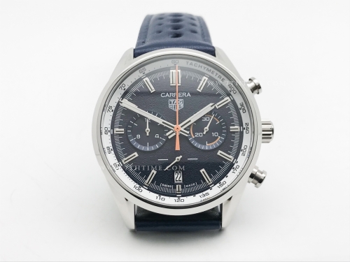 Carrera Chrono 42mm Wht SS/LE Blue/Blue A8F VK63A