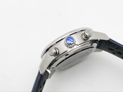 Carrera Chrono 42mm Wht SS/LE Blue/Blue A8F VK63A