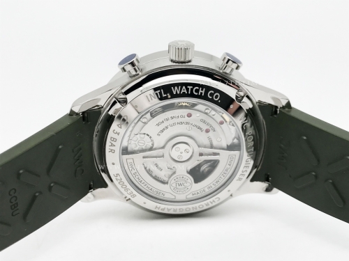 Portuguese Chrono IW3716 Grn SS/RU Wht/Num Z+F A69355