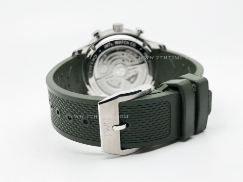 Portuguese Chrono IW3716 Grn SS/RU Wht/Num Z+F A69355