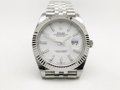 DJ2 41mm 126334 Jub Flt 904L SS/SS White/Stk EWE A3235