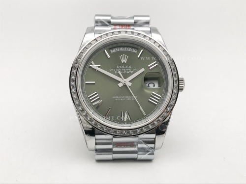 DayDate 40mm 904L B.Dia SS/SS Grn/Rm GMF A2836