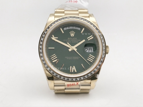 DayDate 40mm 904L B.Dia YG/YG Grn/Rm GMF A2836