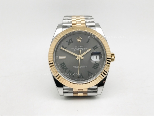 DJ2 41mm Jub Flt 904L YG/SS Grey/Rm Clean VR3235