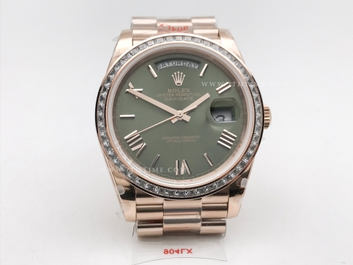 DayDate 40mm 904L B.Dia RG/RG Grn/Rm GMF A2836