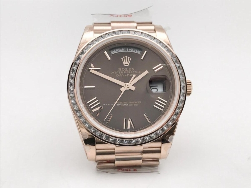 DayDate 40mm 904L B.Dia RG/RG Brwn/Rm GMF A2836