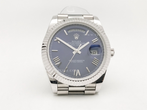 DayDate 40mm 228239 904L Flt Wt WG/WG Blue/Rm KF VR3255