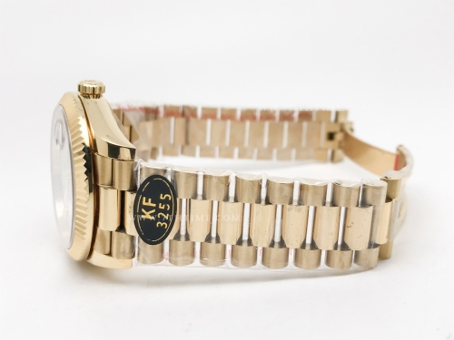 DayDate 40mm 228238 904L Flt Wt YG/YG Wht/Rm KF VR3255