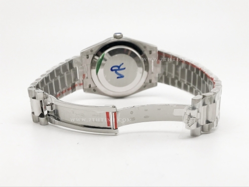 DayDate 40mm 904L Flt SS/SS Wht/Stk GMF VR3255