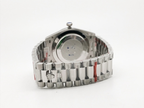 DayDate 40mm 904L Flt SS/SS L-Blue/Stk GMF VR3255