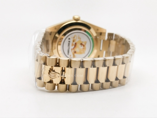 DayDate 40mm 228238 904L Flt Wt YG/YG Grn/Rm KF VR3255