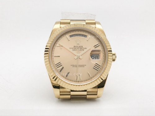 DayDate 40mm 228238 904L Flt Wt YG/YG Gold/Rm KF VR3255