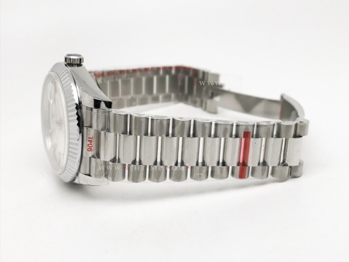 DayDate 40mm 904L Flt SS/SS Silv/Stk GMF VR3255