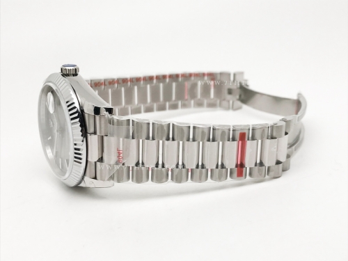 DayDate 40mm 904L Flt SS/SS Grey/Stk GMF VR3255