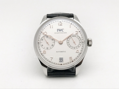 Portugieser Auto 7 Days IW500703 SS/LE Wht/SS Num APSF A52010