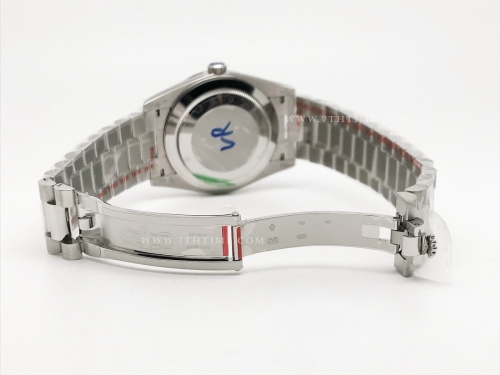 DayDate 40mm 904L Flt SS/SS Grey/Stk GMF VR3255