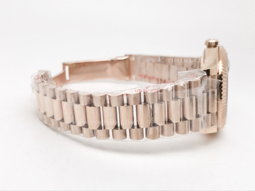 DayDate 40mm 228235 904L Flt Wt RG/RG Brwn/Dia KF VR3255