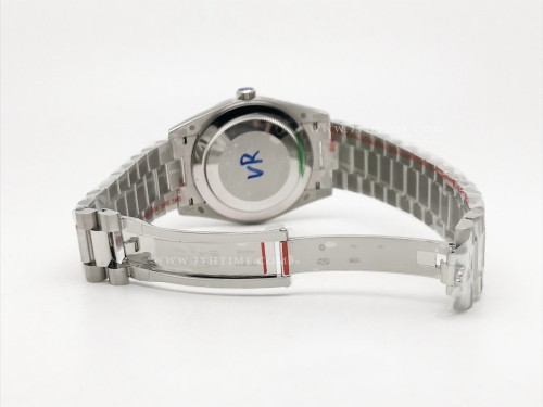 DayDate 40mm 904L Flt SS/SS Silv-S/Stk GMF VR3255