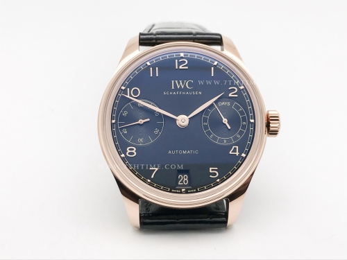 Portugieser Auto 7 Days IW500704 RG/LE Blk/Num APSF A52010