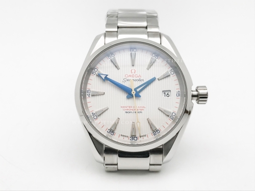 Aqua Terra 40mm SS/SS Wht Stripe/Blue JVS A8500