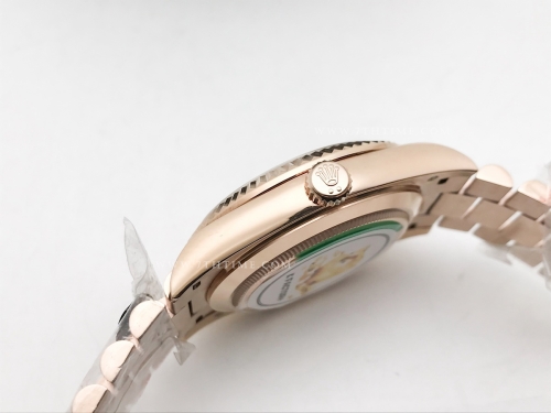 DayDate 40mm 228235 904L Flt Wt RG/RG O-Grn/Rm KF VR3255