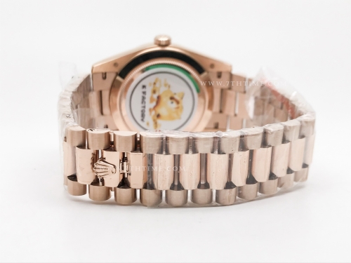 DayDate 40mm 228235 904L Flt Wt RG/RG O-Grn/Rm KF VR3255