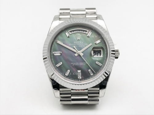 DayDate 40mm 904L Flt SS/SS M-Blk/Dia GMF VR3255