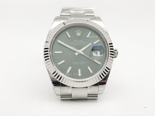 DJ2 41mm 126334 Oys Flt 904L SS/SS Grn/Stk EWE A3235