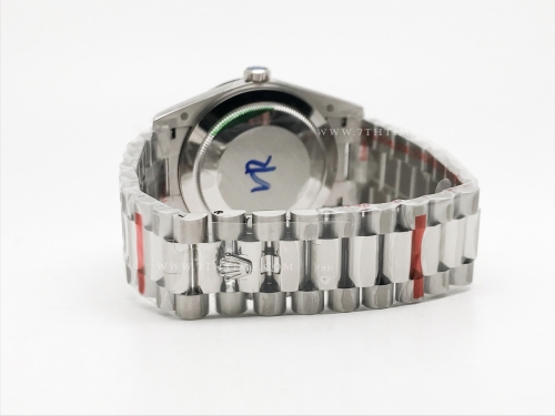 DayDate 40mm 904L Flt SS/SS Blue/Rm/Stk GMF VR3255