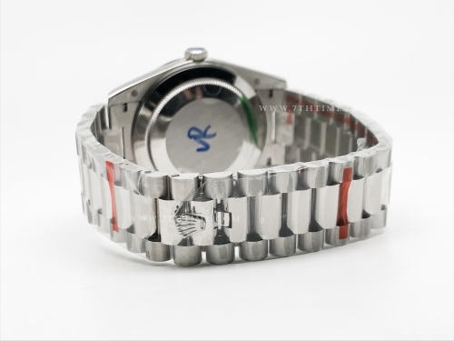 DayDate 40mm 904L Flt SS/SS Wht/Rm/Stk GMF VR3255