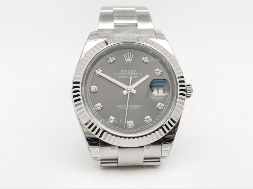 DJ2 41mm 126334 Oys Flt 904L SS/SS S-Gry/Dia EWE A3235