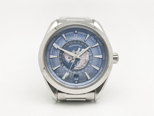 Aqua Terra GMT Worldtimer 43mm SS/SS S-Blue VSF A8938
