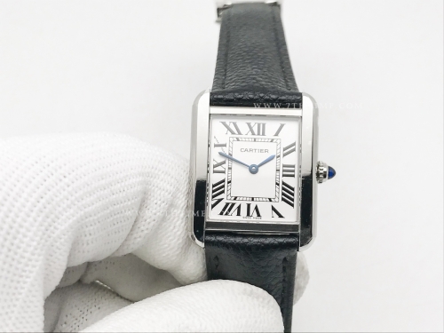 Cartier Tank Solo Small SS/LE Wht AF Swiss Qtz