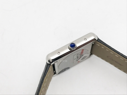 Cartier Tank Solo Small Dia SS/LE Wht AF Swiss Qtz